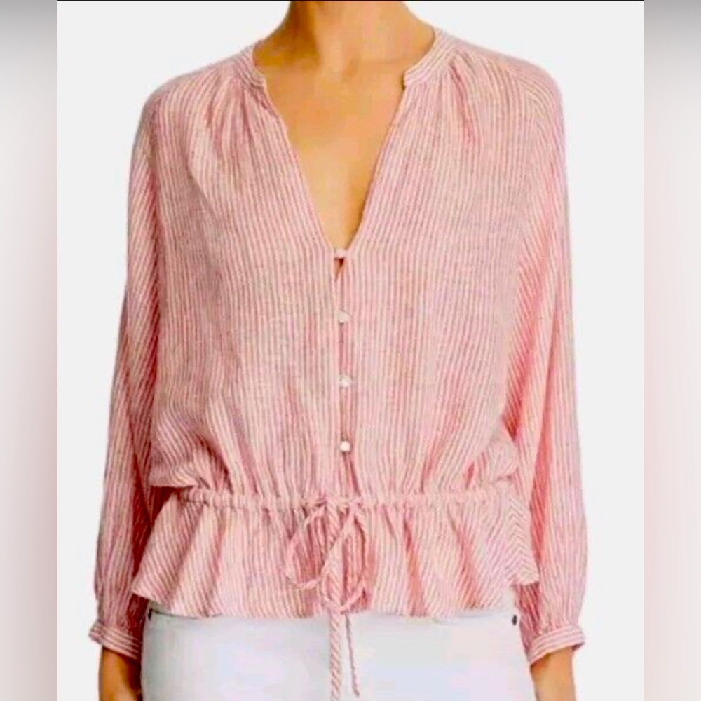Rails Marti Stripe Blouse Scarlet Stripe | Size L